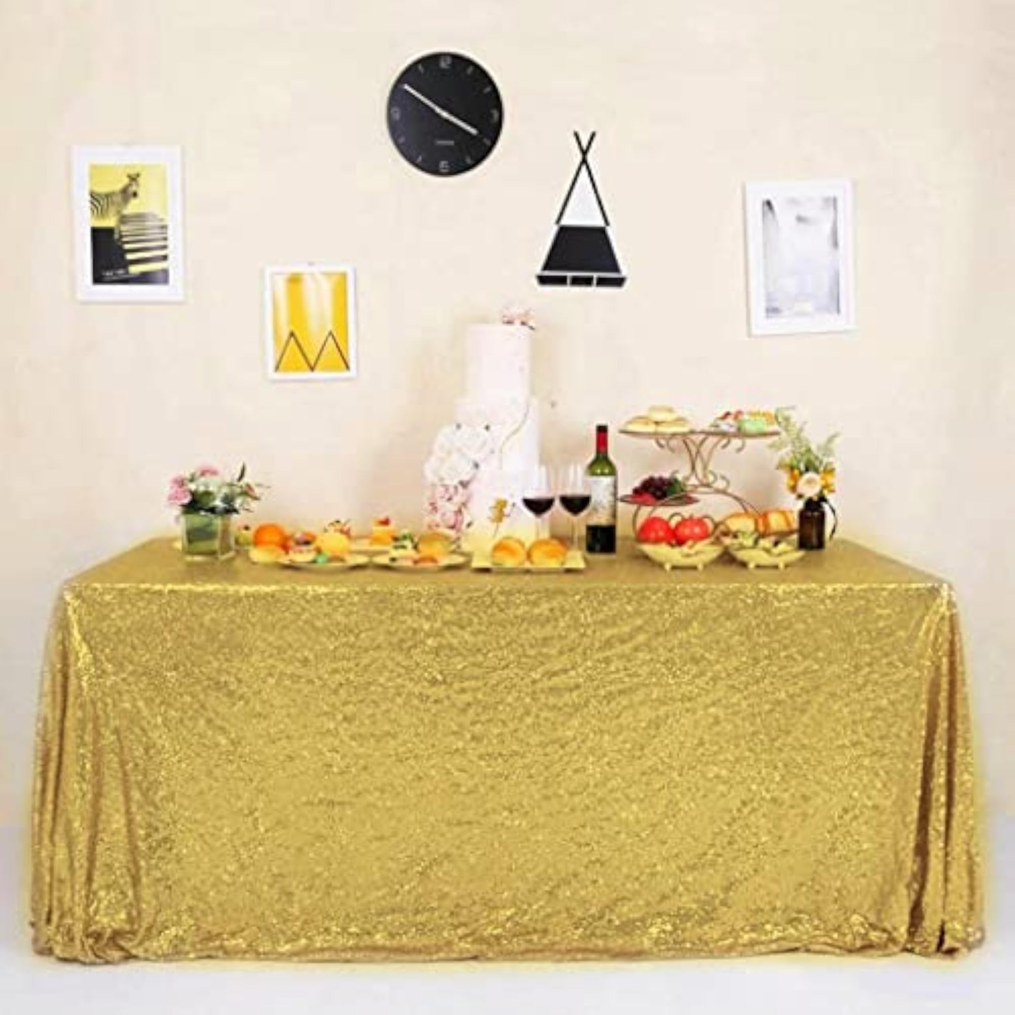Seamless Sequin Tablecloth for Sparkly Decoration